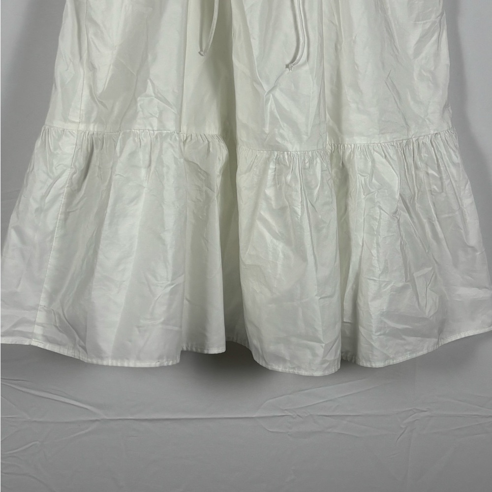 Zara Mini Dress Spaghetti Strap Babydoll White-M - Picture 10 of 11